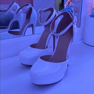 white high heels